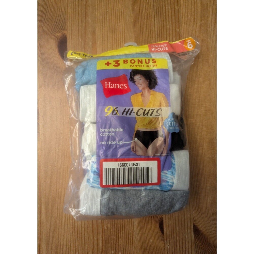 Hanes Women's Hi-Cuts Panties Size 6